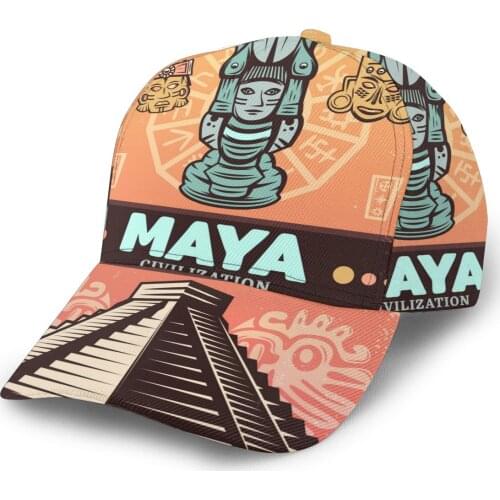 2021 New Baseball Cap Fishing Caps Men Outdoor Hunting Hat Hiking Hat Ancient Maya Poster