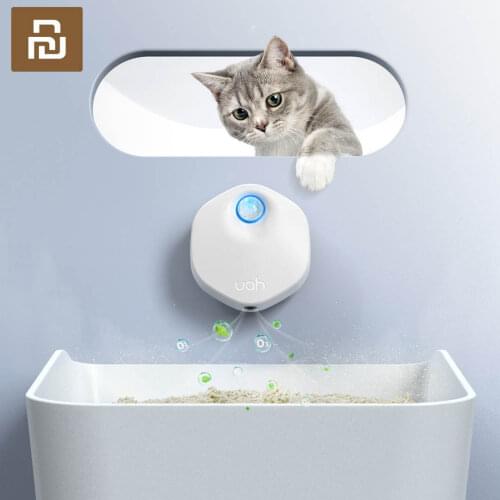 New Xiaomi Youpin Uah Cat Litter Box Smart Deodorizer Decomposes Odor And Powerfully Sterilizes Adsorb Dust Cat Pet Supplies