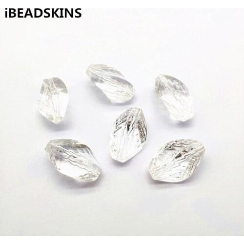 New arrival! 32x22mm 100pcs Clear Faceted Twisted shape beads for Jewelry accessories /Earrings parts/hand Made Jewelry DIY