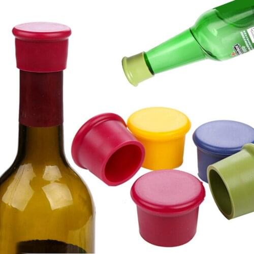 New Bar Tools Wine Bottle Silicone Preservation Stoppers Kitchen Wine Champagne Stopper Beverage Closures Bar Durable Supplies