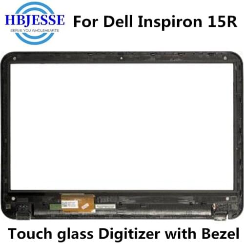 Original 15.6" For Dell Inspiron 15R 3521 Tablet Touch Screen Digitizer Glass With Bezel Frame Hinge Replacement