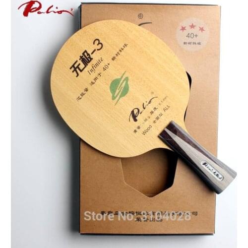 Palio official Infinite-3 infinite03 table tennis blade special for 40+ racquet game pure wood for loop with fast attack