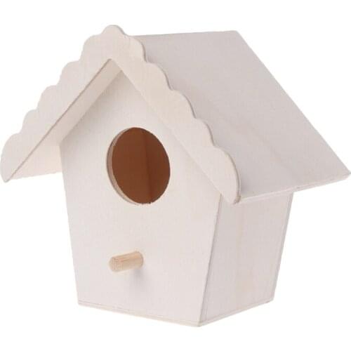 Hanging on the tree or cage Bird Nest Natural Wood House Creative Heart Shaped Parrot Wall Mounted Hanging