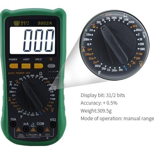 Portable Precision Multimeter Repair Tools LCD Digital Display AC DC Ammeter Voltage Tester