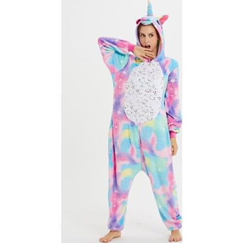 Gilding Tianma Unisex Adult Animal Flannel Pajamas Onesies Cosplay Large Cartoon Women One-Piece Sleepwear Christmas Costume