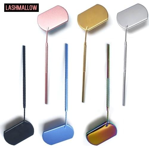 Professional Eyelash Extension Multifunction Oral Checking Mirror Removable Stainless Steel Portable Makeup Eyelashes Tools