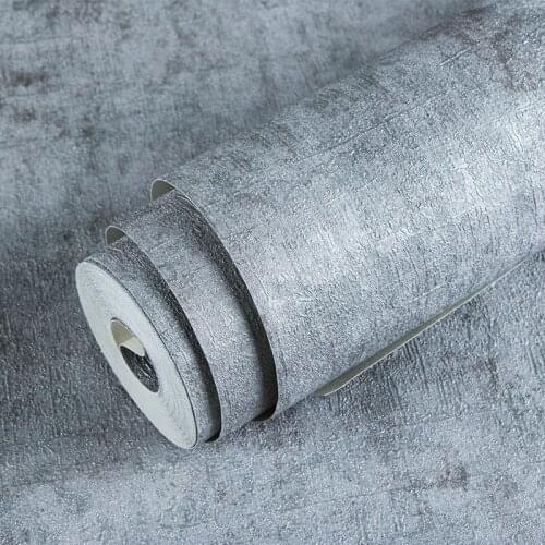 Retro Nostalgic Cement Gray Plain Industrial Wallpaper Solid Color Restaurant Bar Hotel Clothing Store Wallpaper Waterproof