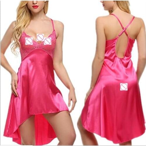 Sexy Lingerie Hot Women See Throght Lace Exotic Costume Spaghetti Stap Baby Doll ropa erotica Sexy Nightgowns Sleepwear YF022