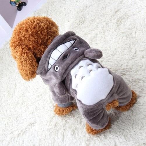 Warm Dog Clothes For Small Dogs Soft Winter Pet Clothing For Dog Clothes Winter Chihuahua Clothes Cartoon Pet Outfit 27-28S1