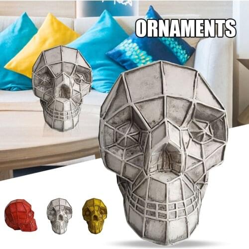 Skull Ornament Creative Halloween Resin Statue Micro Landscape Decoration for Home Garden Courtyard TS1