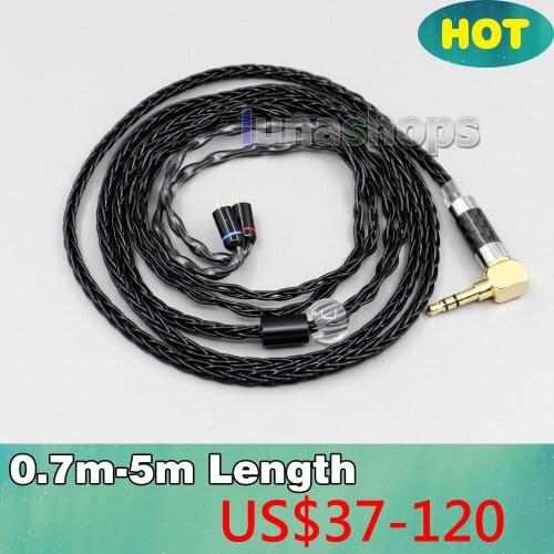 XLR Balanced 3.5mm 2.5mm 8 Cores Silver Plated Headphone Cable For Flat Step JH Audio JH16 Pro JH11 Pro 5 6 7 BA Custom LN006359