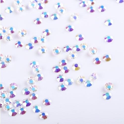 High light nails art decorations crystals rhinestone Nude crystal AB clear Non Hotfix flatback Rhinestones for Nails 3D nail art