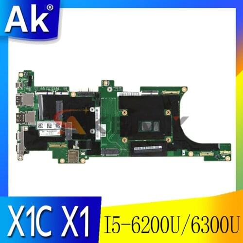01LV446 01AY094 01AY092 For Lenovo ThinkPad X1C X1 Carbon 5th Laptop motherboard DX120 NM-B141 With CPU I5-6200U/6300U 8GB-RAM