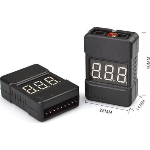10pcs HotRc BX100 1-8S Lipo Battery Voltage Tester/ Low Voltage Buzzer Alarm/ Battery Voltage Checker with Dual Speakers