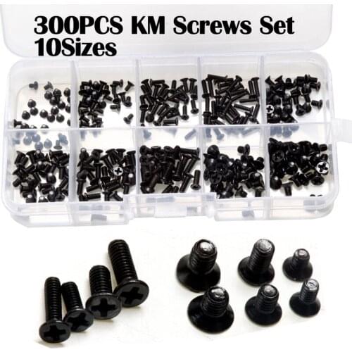 300Pcs KM Screw Flat Head Small Computer Kit Set Notebook Laptop M2 M2.5 M3 KM Tools Parts