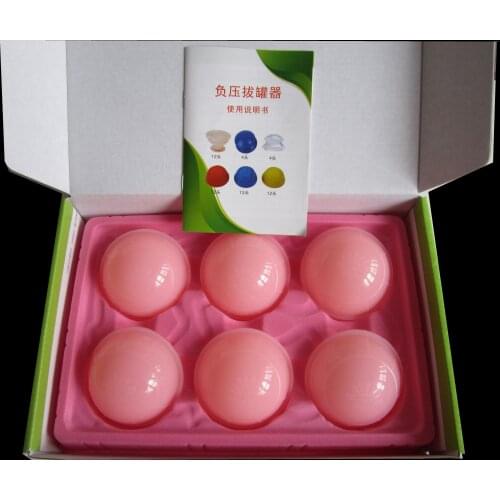 6 pcs thickened silicone cupping cans acupuncture massage absorbent loaded large pot slimming body