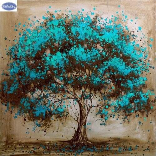 Diy diamond painting tree bead embroidery diamond cross stitch kits diamond mosaic scenic fabric needlework home decoration art