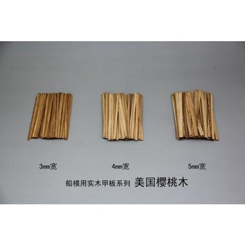 America Cherry wood RC Wood Model ship DECKING/HULL PLANKING Short strips - 80 pcs