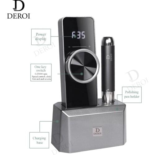 35000RPM Nail Drill Rechargeable Cordless Speed Display Machine Machine Brushless Drive Electric Efile Grinding Equipment Mill