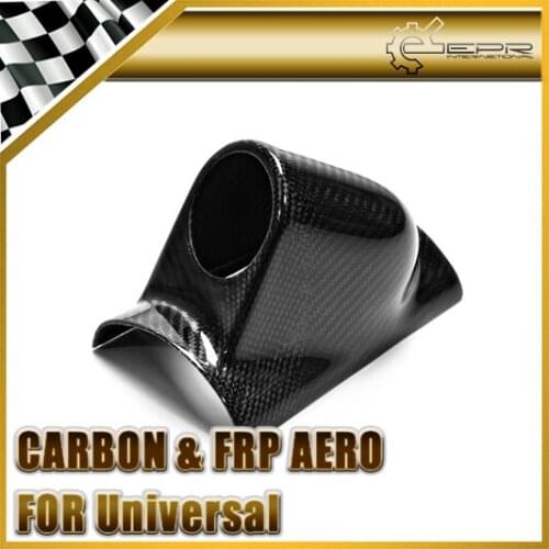 Car Accessories Carbon Fiber Universal Single Gauge Pod 60mm Glossy Fibre Universal Fit Interior Dash Cover Racing Dial Trim