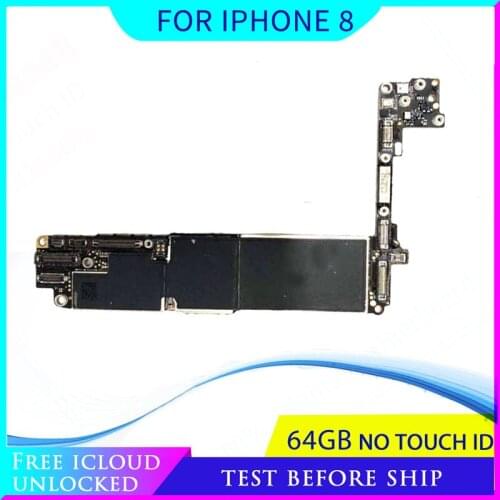Free iCloud for iPhone 8 Motherboard without Touch ID,Original unlocked for iphone 8 Mainboard with Full Chips