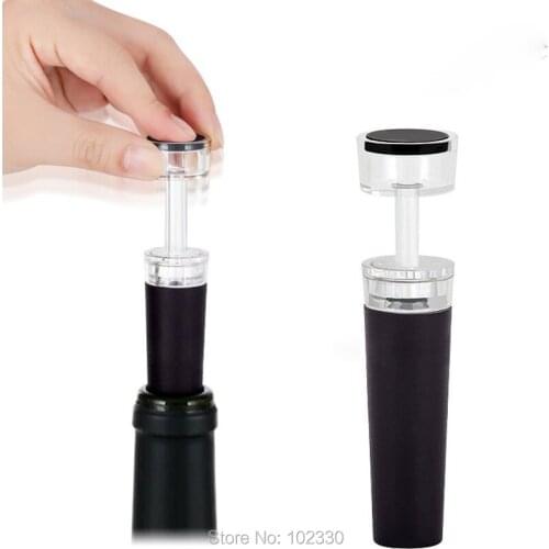 Red Wine Champagne Bottle Preserver Air Pump Stopper Vacuum Sealed Saver Bar Tools Free Shipping S201729