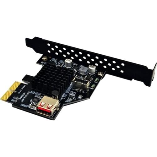 Add On Card Pci Express 3.0 Usb 3.1 Pci-E Card Pcie Usb Adapter Raiser Type-E Usb3.1 Gen2 10Gbps+Usb2.0 Expansion Card