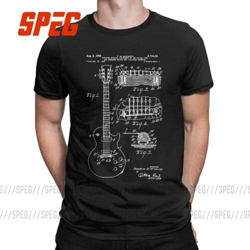 Casual T Shirt Patent Acoustic Electric Guitar Structure Music Men O Neck Short Sleeve T-Shirt 2019 Adult Art Singular Tees