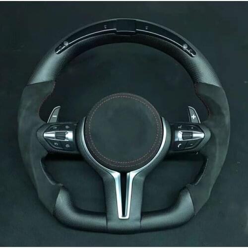 Cuatomized LED Carbon Fiber Sports Steering Wheel Alcantara for BMW 328 M2 M3 M4 2015-2021