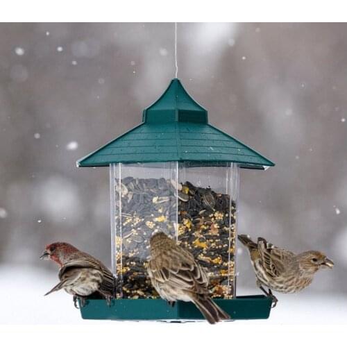 20*22cm European style wild bird feeder Outdoor bird feeders food container Hanging Gazebo Bird Feeder for Garden Decoration