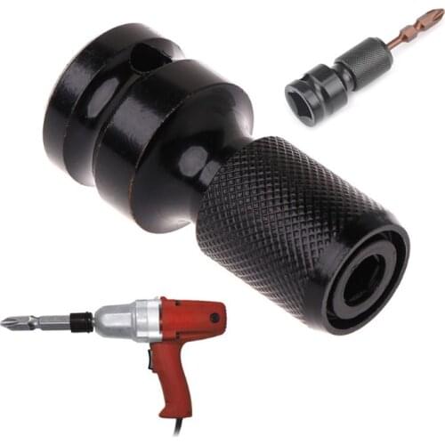 1pc 1/4" Hex Shank Drill Chuck Conversion Kit Converter Impact Driver 1/2" Square Quick Change Adapter Converts Air Power Wrench