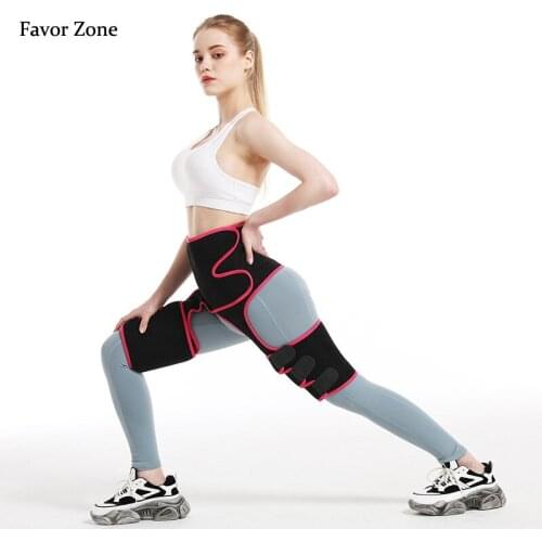 Neoprene Women Waist Trainer Tummy Control Slimming Belt Thigh Trimmer Leg Shapers Fat Burning Compress Shaping Strap Shapewear
