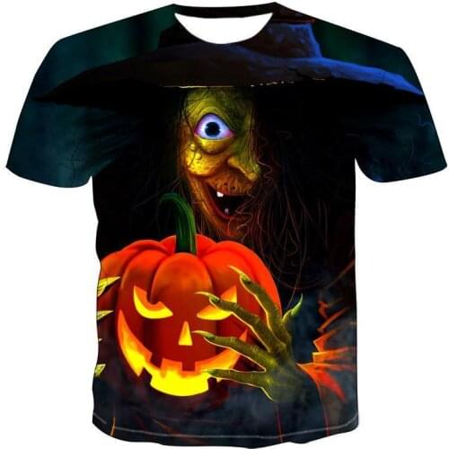 2020 New Design T Shirt Men /Women Pumpkin Lantern Skull 3d Printed T -Shirts Casual Harajuku Style Tshirt Streetwear Tops