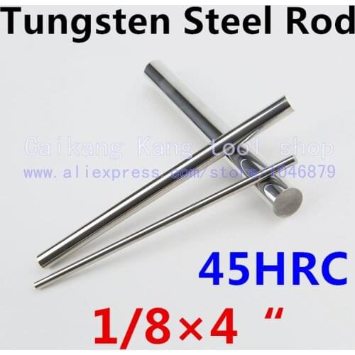 New 1/8*4 Head: 1/8 High levels High purity Tungsten steel rod Tungsten Bars Cutting Hardness: 45HRC 1/8*4