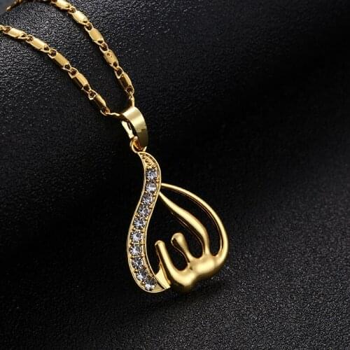 New style Water drop shape Islamic Allah Muslim Pendant Necklace Women Muslim Jewelry accessories Lady souvenir gift
