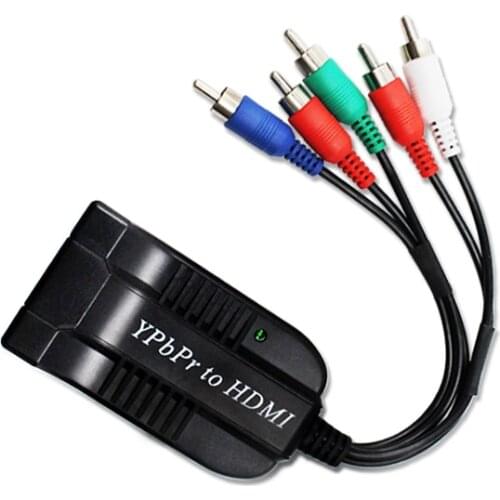 YPBPR to HDMI-compatible converter with hdmi-compatible port ,input Ypbpr and audio ,output hd for tv box,vhs,vcr ,dvd