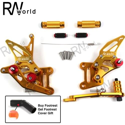 2017-2021 GSX-R1000 Motorcycle CNC Adjustable Rider Rearset Footrest Foot Peg For SUZUKI GSXR 1000R GSXR1000R ABS 2018 2019 2020