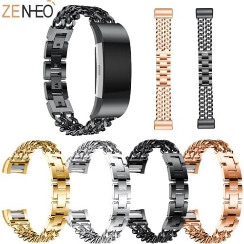Stainless steel fashion sport watches band For Fitbit Charge 2 smart watch strap replacement for Fitbit Charge 2 classic Straps
