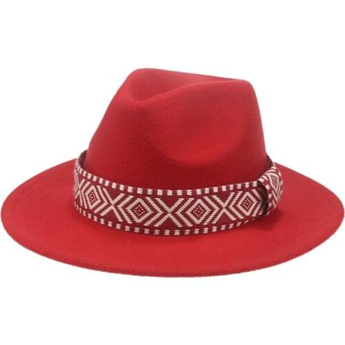 Fedora women hats panamas solid band print fashionable women hat felted hat for men black camel outdoor dress wedding fedora hat