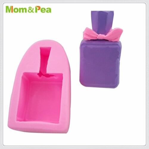 Mom&Pea MPA1838 Perfume Bottle Shaped Silicone Mold Cake Decoration Fondant Cake 3D Mold Food Grade
