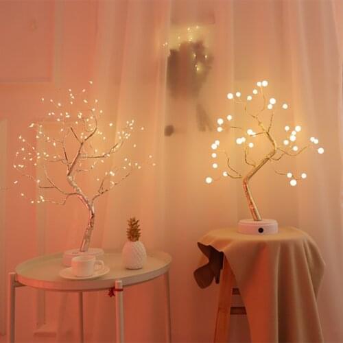LED Table Lamp USB Copper Wire Night Light Christmas Tree Fairy Lights For Home Holiday Decor Night Lamp Children Led Lighting