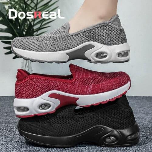 Dosreal Women Flats Shoes Slip on Loafers Shoes For Females Casual Sneakers Air Cushion Soft Shoes Mesh Fashion Walking Shoes