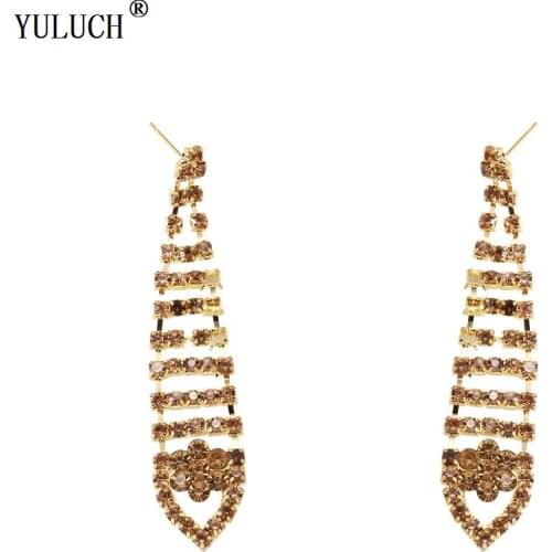 YULUCH 1 Pair Retail Good Quanlity Earrings Metal Long Earrings Classic Style For Woman Girls Party Wedding Gifts
