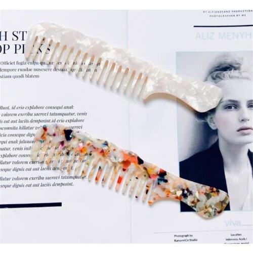 1pcs Acetate Anti-static Massage Comfortable Colorful Hair Combs Hairdressing Travel Home Comb Hair Brush For Women Girls