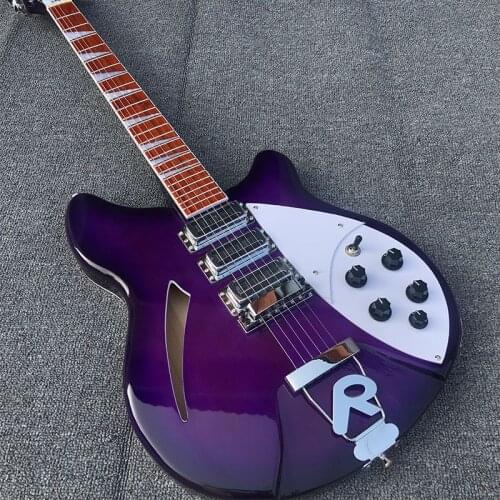 2020 custom 360 electric guitar, purple paint, bright rosewood fingerboard, half empty center, shipping cost