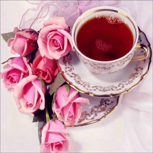 5d diamond painting tea flowers, coffee full square, diamond embroidery set, diamond mosaic, full round, 3d sticker