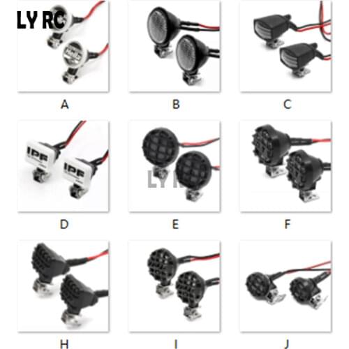 RC Car LED Lights Headlights Spotlight for 1/10 RC Crawler Axial Traxxas TRX4 TRX6 SCX10 90046 Wraith RR10 MST Redcat