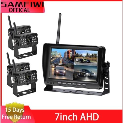 7 inch Car Monitor AHD Wireless DVR Display Vehicle Auto Screen Rear View Truck Monitors Reverse Backup Recorder Wifi Camera