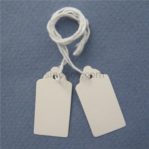 Free Shipping 32x16mm Strung Garment Tags, Packaging Label, Price Tag ,Gift hang tag, Prestrung Jewelry Tags
