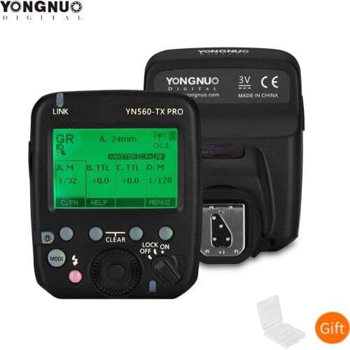 YONGNUO YN560-TX PRO 2.4G On-camera Flash Trigger Wireless Transmitter for Canon Nikon DSLR Camera YN862/YN968/YN200/YN560 flash
